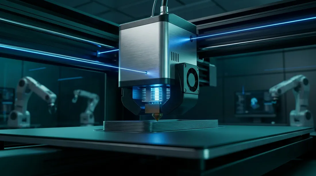 Industrielle 3D-Druck-Umgebung – professionelle additive Fertigung